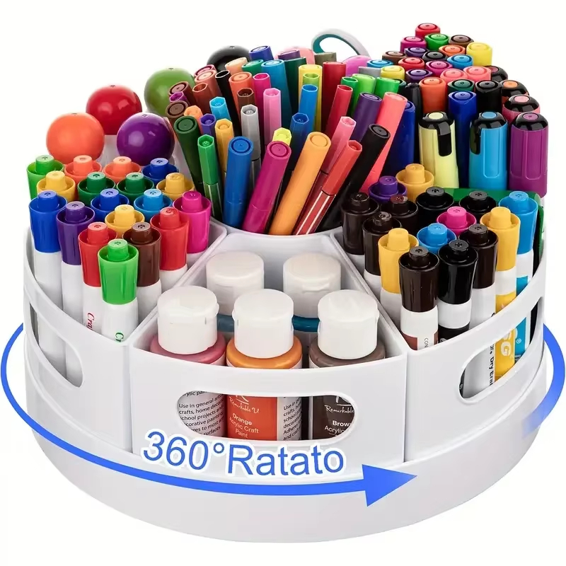 Tech Accessories For Office Desk - 360 ° 7 Çıkarılabilir Bölmeli Döner