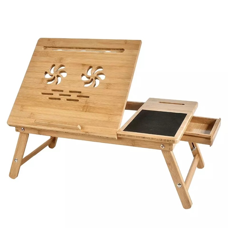 Laptop Stand Bamboo - Bambu Ayarlanabilir Bilgisayar Dizüstü Bilgisayar Masası