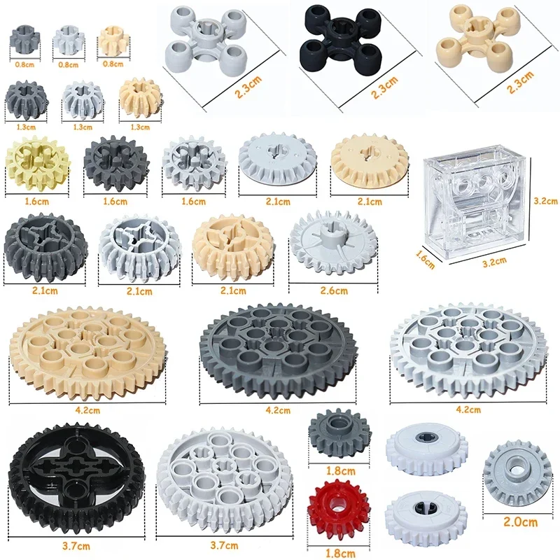 Tech Gear Accessories - MOC yapı taşları teknik parçalar dişli