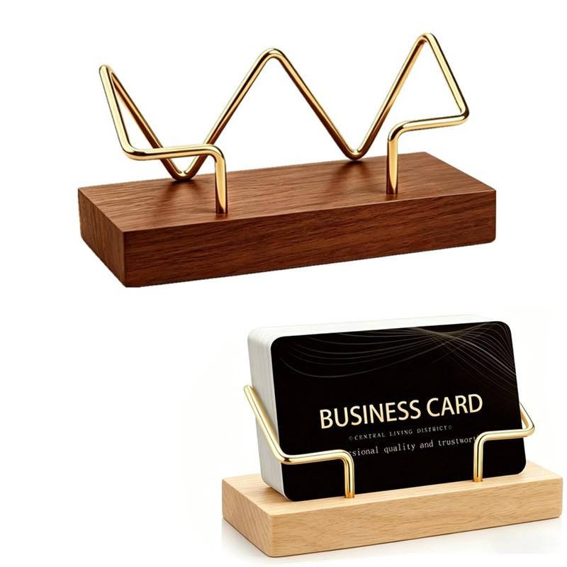 Tech Accessories For Office Desk - 【A8】Ahşap Kartvizitlik Organizatör Ofis Masası Teşhir