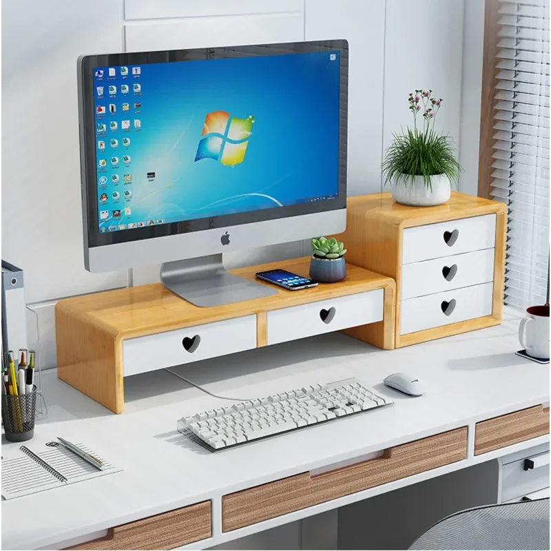 Laptop Stand Bamboo - Doğal Bambu Masa Standı İskandinav Basit