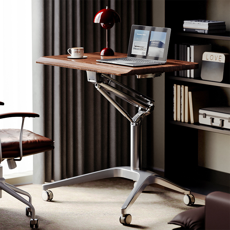 Laptop Stand Bamboo - Pnömatik Ayakta Çalışma Masası, Ev Ofisi