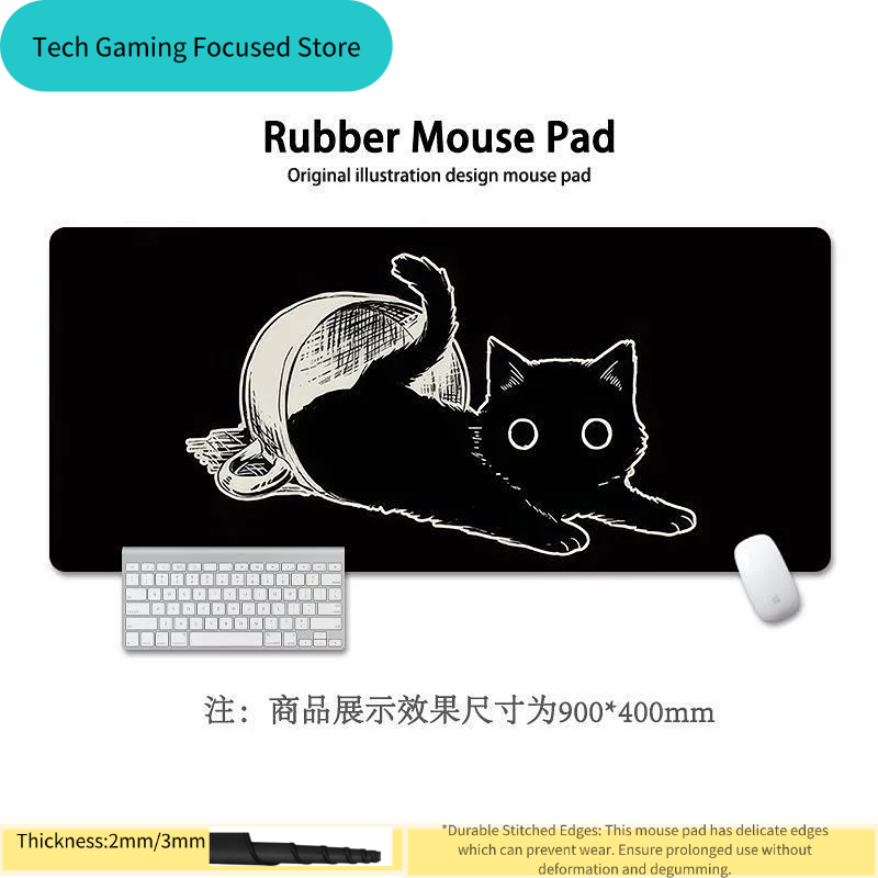 Siyah Kedi İllüstrasyonlu Mous - Tech Accessories For Office Desk incelemesi ve fiyatı